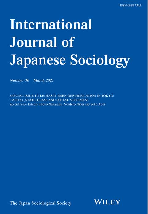Az International Journal of Japanese Sociology folyóirat borítója 