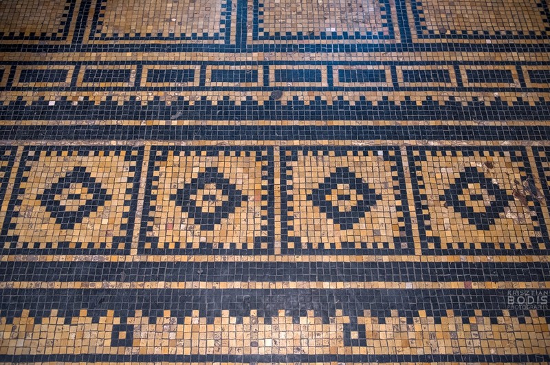 Mosaic floor in the entrance hall