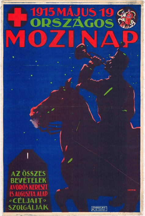 Plakát az első világháború idejéből, Országos Mozinapok, 1915 Jelzet: K 167