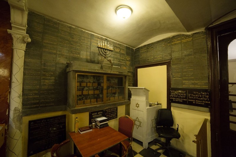 The room of memorial plaques
