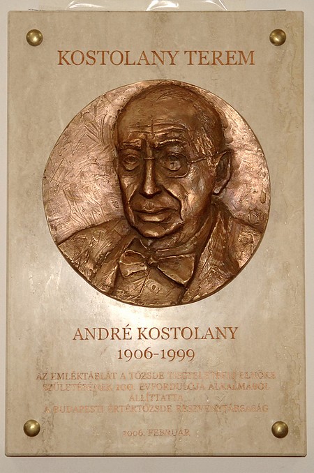 André Kostolány memorial plaque